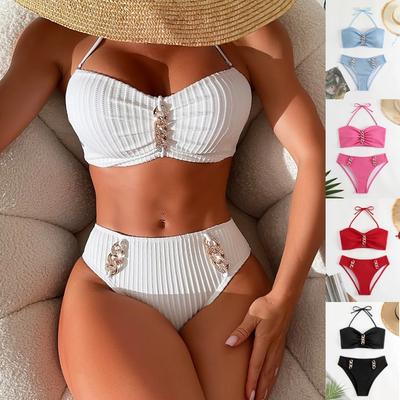 Skinny Split Swimsuit Women's New Sexy Babes Bikini Swimsuit