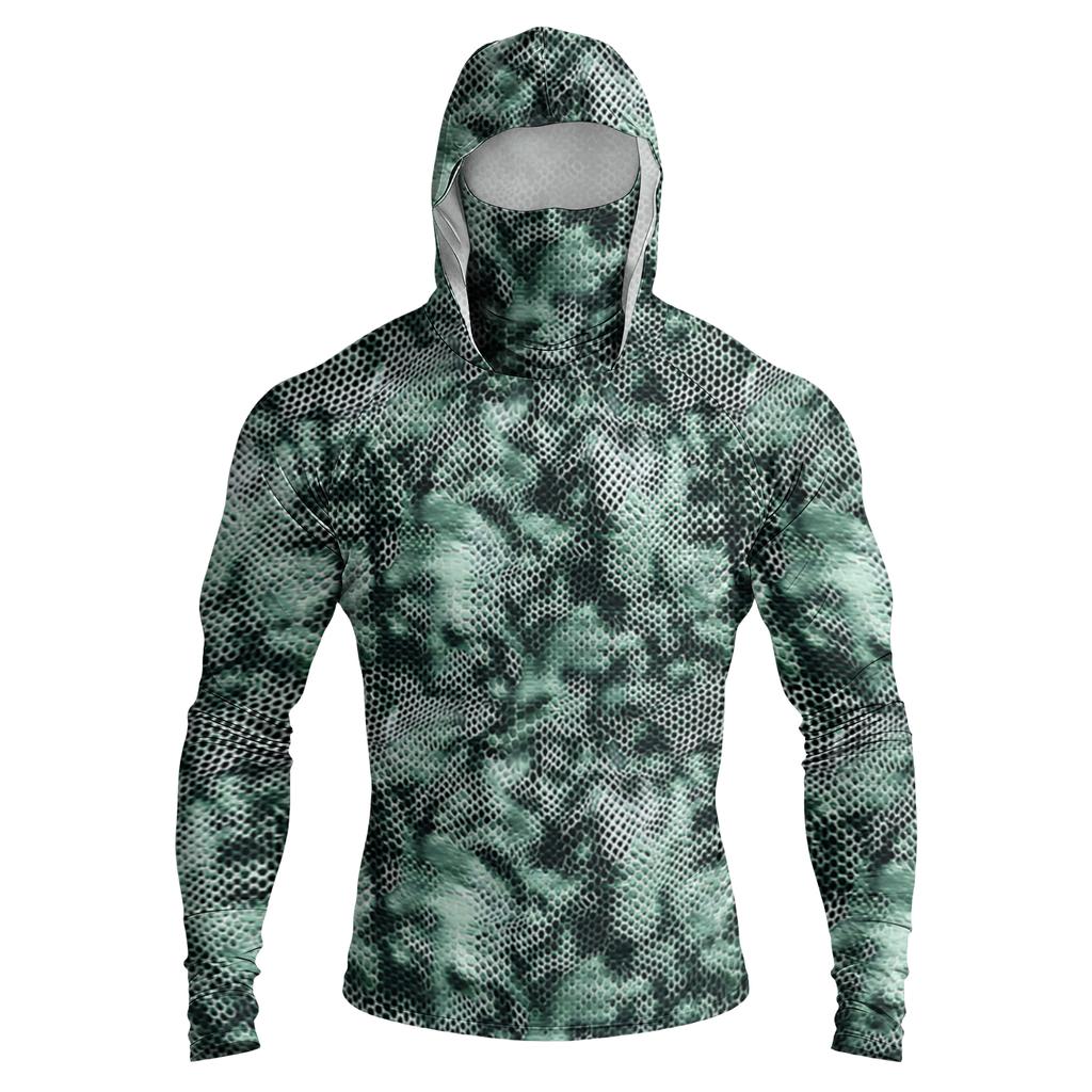 Men's Casual Drop-Shoulder Hooded Long-Sleeve  Shirt