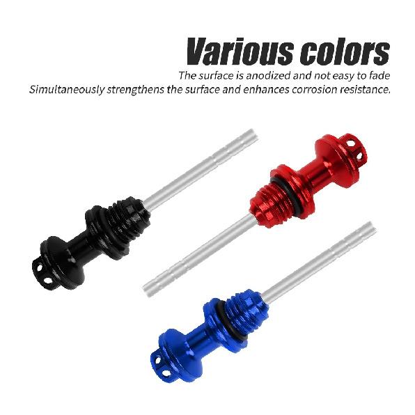 1pc Motorcycle Scooter Engine Red Blue Black Gold Silver Aluminum Oil Dipstick Filler Cap Plug Engine Crankcase Oil Level Gauge