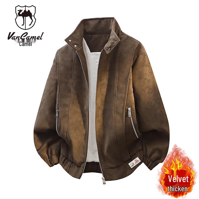 

VANCAMEL Men s Winter Fleece-Lined Stand Collar Jacket 7XL