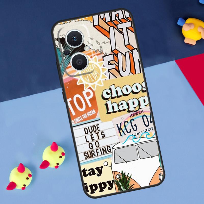 Summer Aesthetic Collage For OPPO Reno 7 8 Lite 8T 10 11 12 13 14 Pro 11F 12F 13F 14F OPPO Find X8 X5 X6 X9 Pro Case