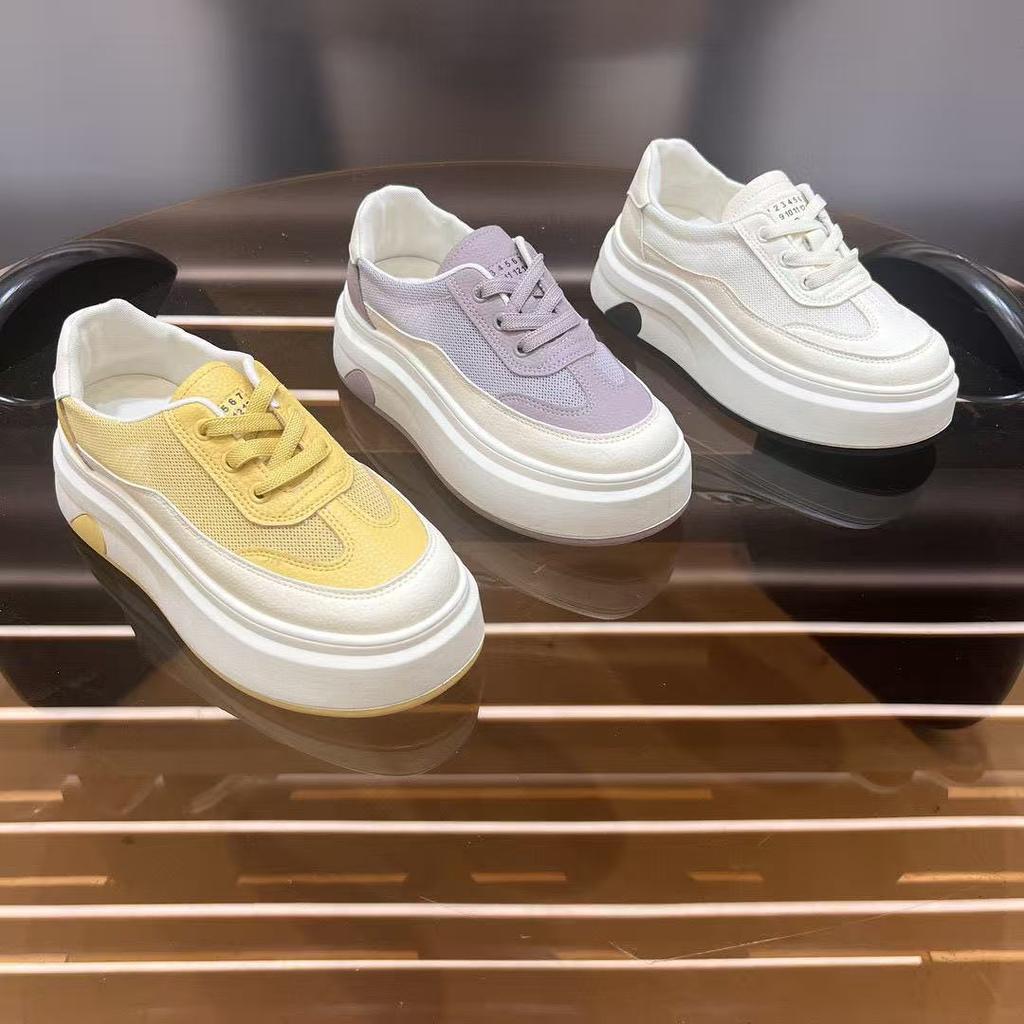 New sports lightweight summer niche breathable mesh thick-soled heightening casual board shoes