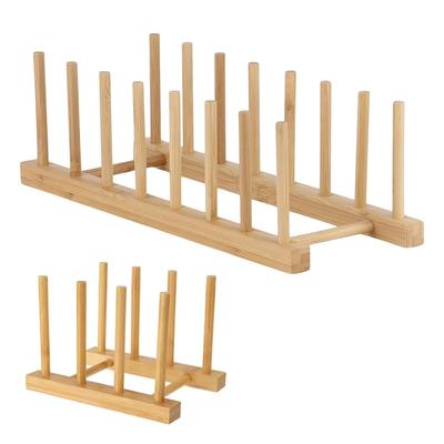 Dish Drainer Plate Rack Bamboo Shelf Cups Display Stand Drainer Holder Pan Cover Drying Organizer Kitchen Accessory Rice Cleaner