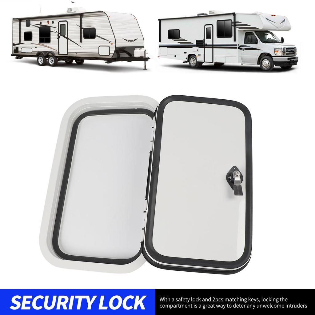 RV Baggage Door H500 W300mm Rounded Corner UV Access Storage Door for Trailer RV Access Storage Door RV Baggage Door