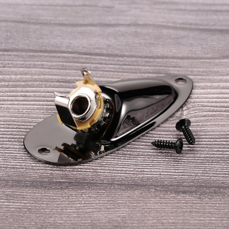 Heavy Duties Guitar Input Output Plate With Rotation Resistant Washer Mounting Screws Set For Stability And Durability