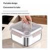 Portable Stainless Steel Fruit Salad Food Container Large Capacity Seal Lunch Box With Handle Lid Camping Picnic Bento Box