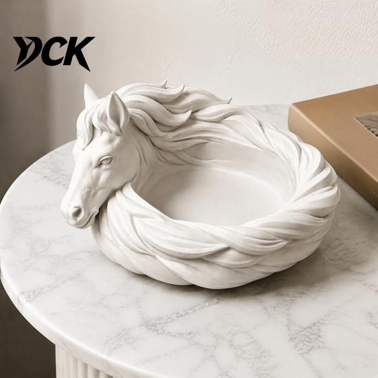 Modern Table Ornament Elephant/Horse Storage Tray, Decorative Desktop Organizer for Sundries, Small Trinket Dish Animal Sculpture Tray Home