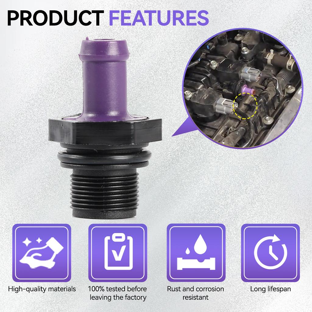 Car PCV Valve 11810-5H71A For Nissan HR16DE MR20DE Engine Versa March Sentra Tiida Kicks 1.6L 2.0L Crankcase Ventilation Valve Ventilation Valves 4