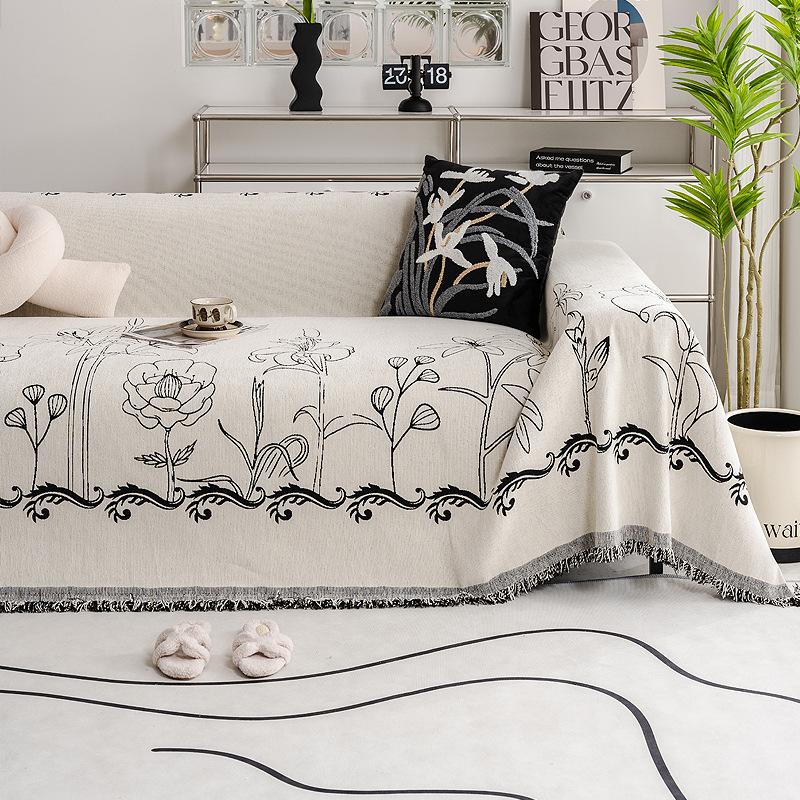 Modern Minimalist Sofas Cover Anti Cat Scratch Easy To Maintain Dustproof Towel Four Season Universal Machine Washable Sofa Mat