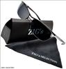 All Dark UV Black Original Sunglasses Case with Cloth [ZIGs] Black, Black, Protection, Frame, Metal, Half-Rim, Two-Bridge, Square, Men's, (gls03bl)