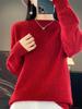 100% Pure Wool Seamless Round Neck Long Sleeve Slimming Sweater for Women - Autumn Winter Base Layer