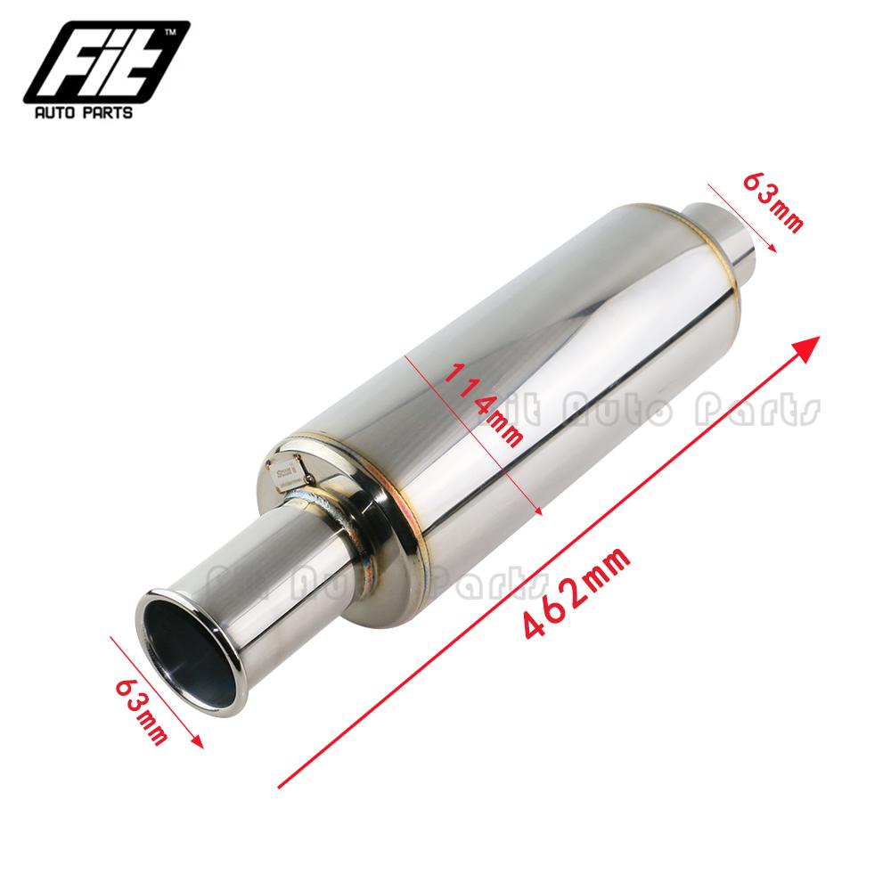 

Fast shipping Exhaust Muffler Pipe Car Resonator 63mm Race spoon plate Muffler universal YZ453b-S