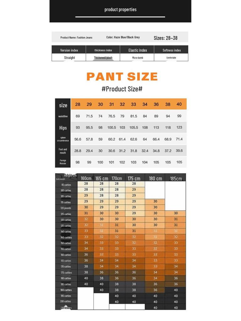 Mao Ren Men's Straight-Leg Casual Jeans