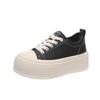 Leather board shoes women's muffin thick-soled heightening little white shoes new autumn and winter velvet casual sports shoes