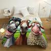 Funny Animal Pattern Blanket , Warm and Comfortable Throw Blanket Sofa Bed Sofa Camping Trip, the Best Gift.