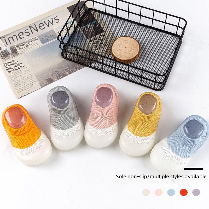 Andningsbara Toddler Mesh Mjuk Sula Sockskor för Spädbarn som Lär sig Gå