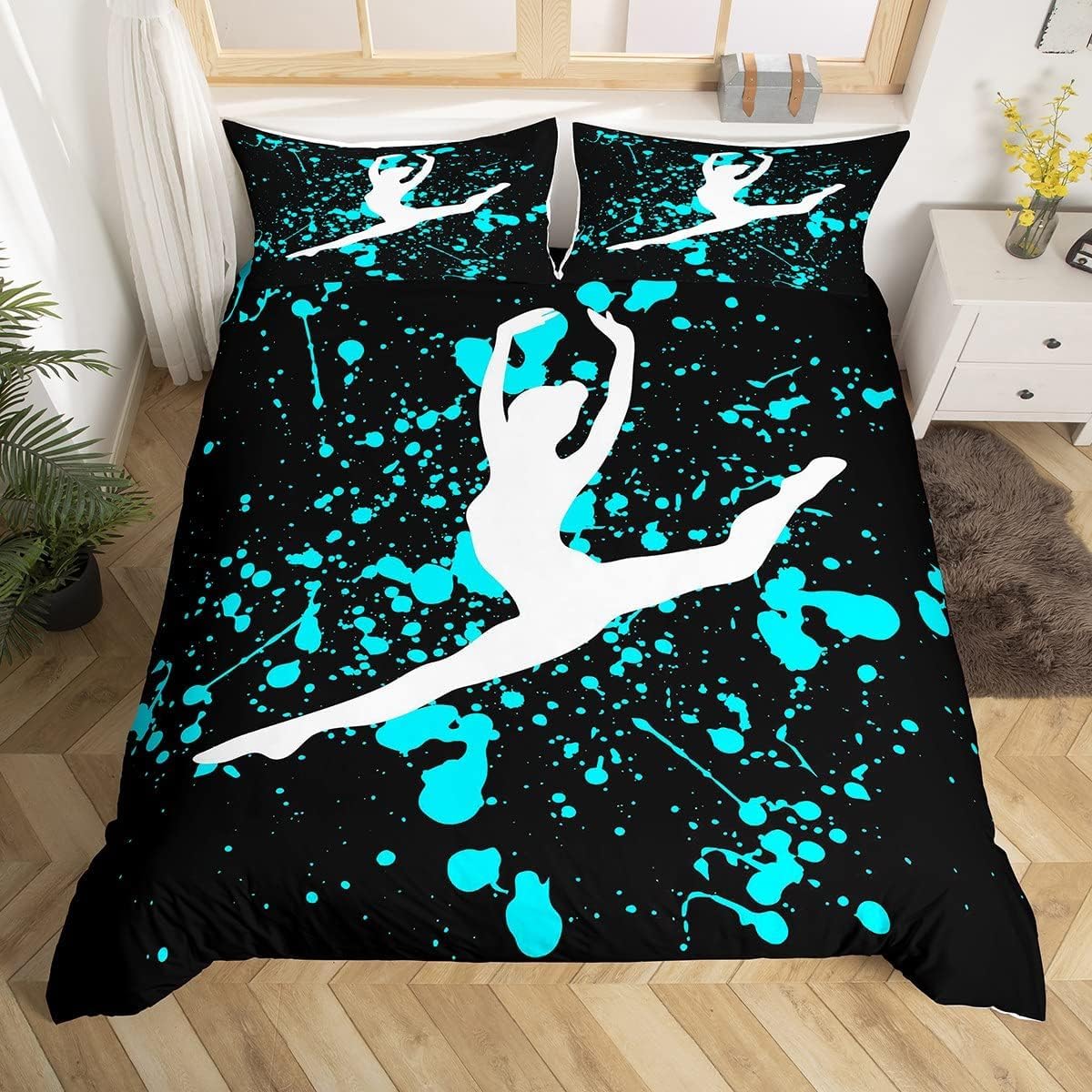 

Comforter Gymnastics For Kids Teens Girls Queen Lightweight S Sports Themed Bedding Sets Bedroom Decor No Comforter Comforter (quilt)-EU Single(135*200cm)3pcs