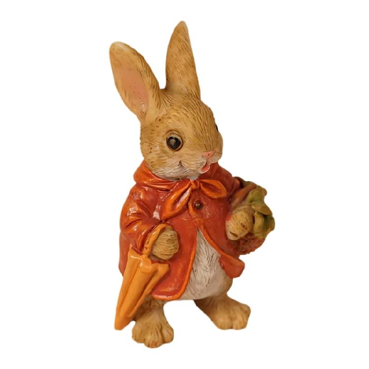 

Mini Rabbit Miniature Resin Bunnies Figurines Tiny Easters Bunnies for Easters Eggs Fillers Cake Home Table Decors