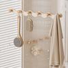 Adhesive Hooks No Drill Strong Load-Bearing Hooks Space-Saving Corrosion-Resistant Hook for Bathroom