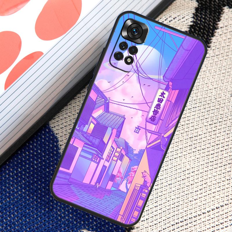 Pastel Japan Kyoto City Case For Xiaomi Redmi Note 12 8 9 10 11 Pro 9S 10S 11S 8T Redmi 10 12C 9C 10A 10C Coque