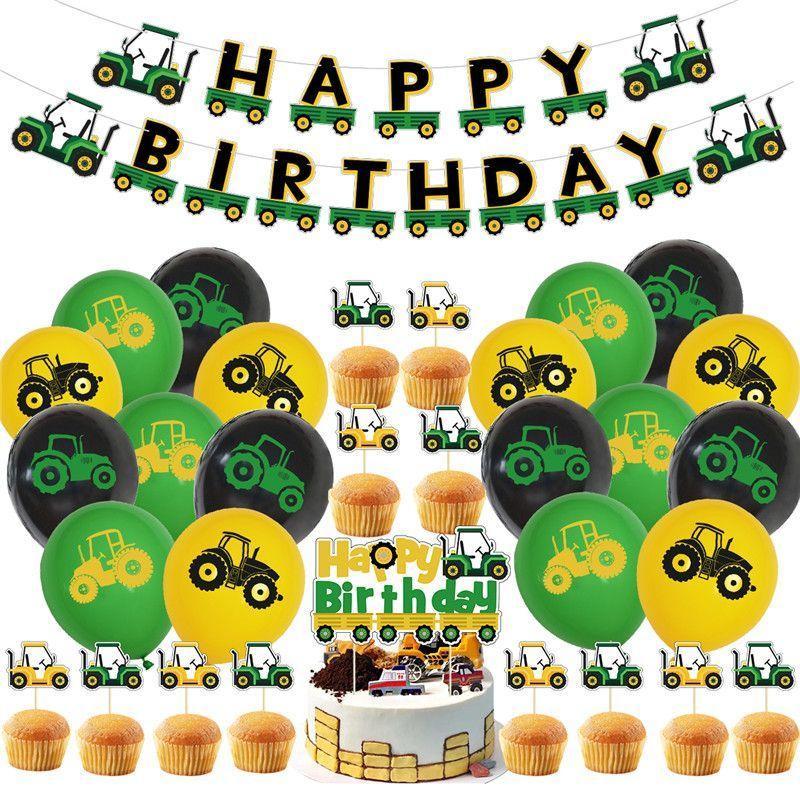 Tractor-themed Balloon Set for Birthday Party Decoration - Children s Birthday Party Decoration Tractor theme set