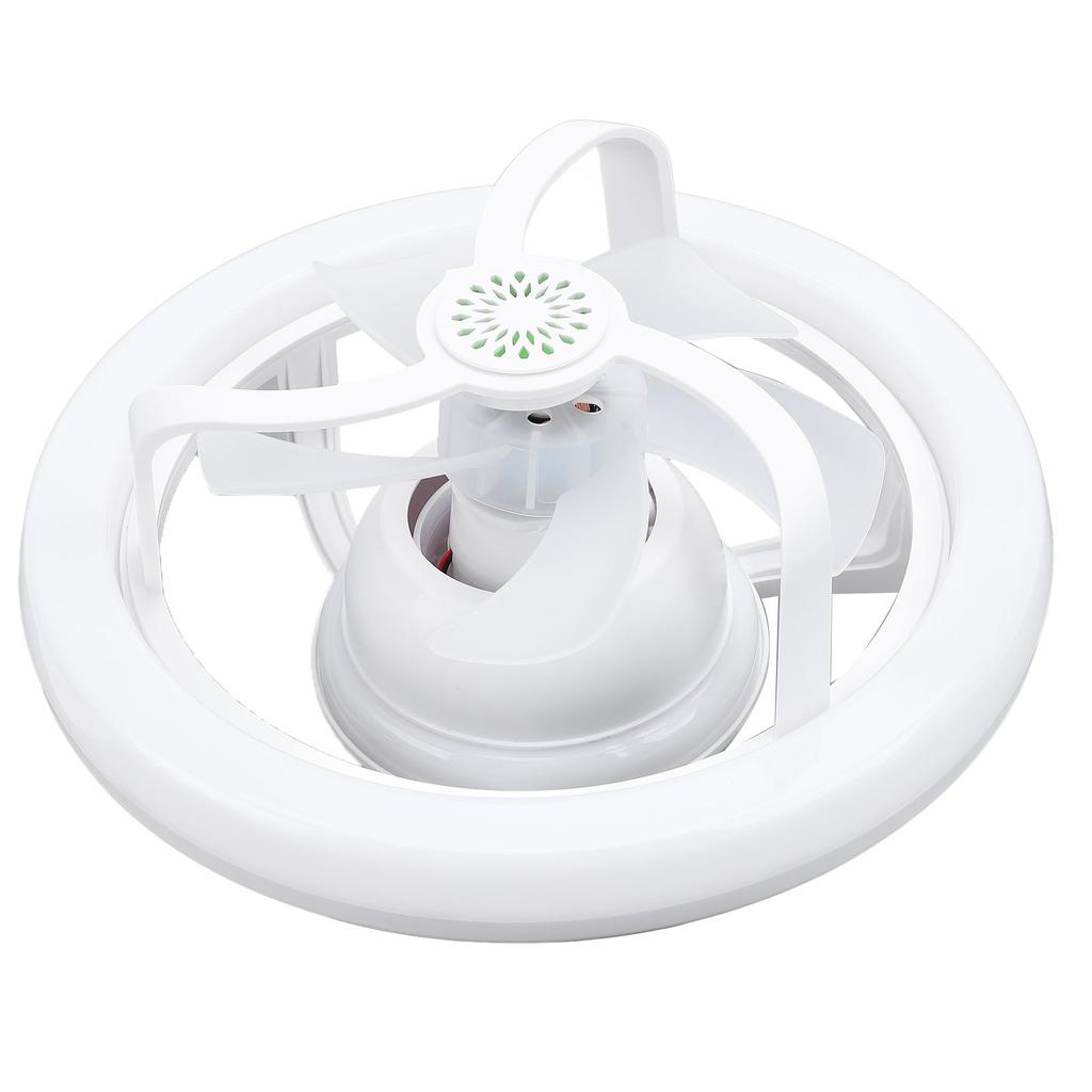 Ventilatorleuchte LED 360 Grad Oszillierend Leise E27 Runde Ventilatorleuchte mit Fernbedienung für Heimgebrauch 100?245V