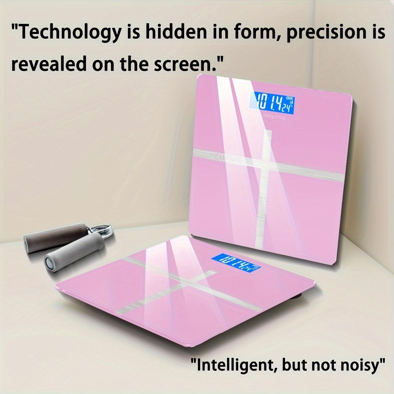 

высококачественныеЦифровые весы для тела с ЖК-дисплеем и термометром - Высокоточные напольные весы для ванной комнаты, Подходящие для использования, Совместимые с Graceful Pink Precision W