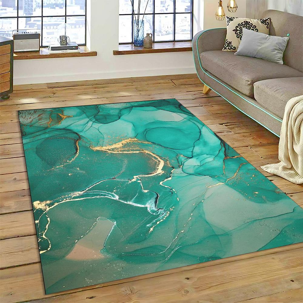 Dream Colour Splendid Marble Gold Nordic Rug for Home Living Room Bedroom Sofa Doormat Kitchen Decor Mat