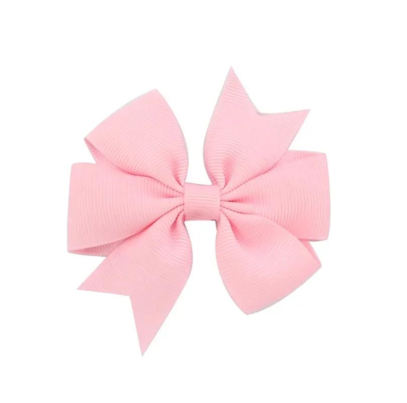 2/4/10 piezas 3'' Lazos de Cinta Sólida Pinzas para el Cabello para Bebés Niñas Lazos Hechos a Mano Pasadores Pasadores Accesorios para el Cabello para Niños