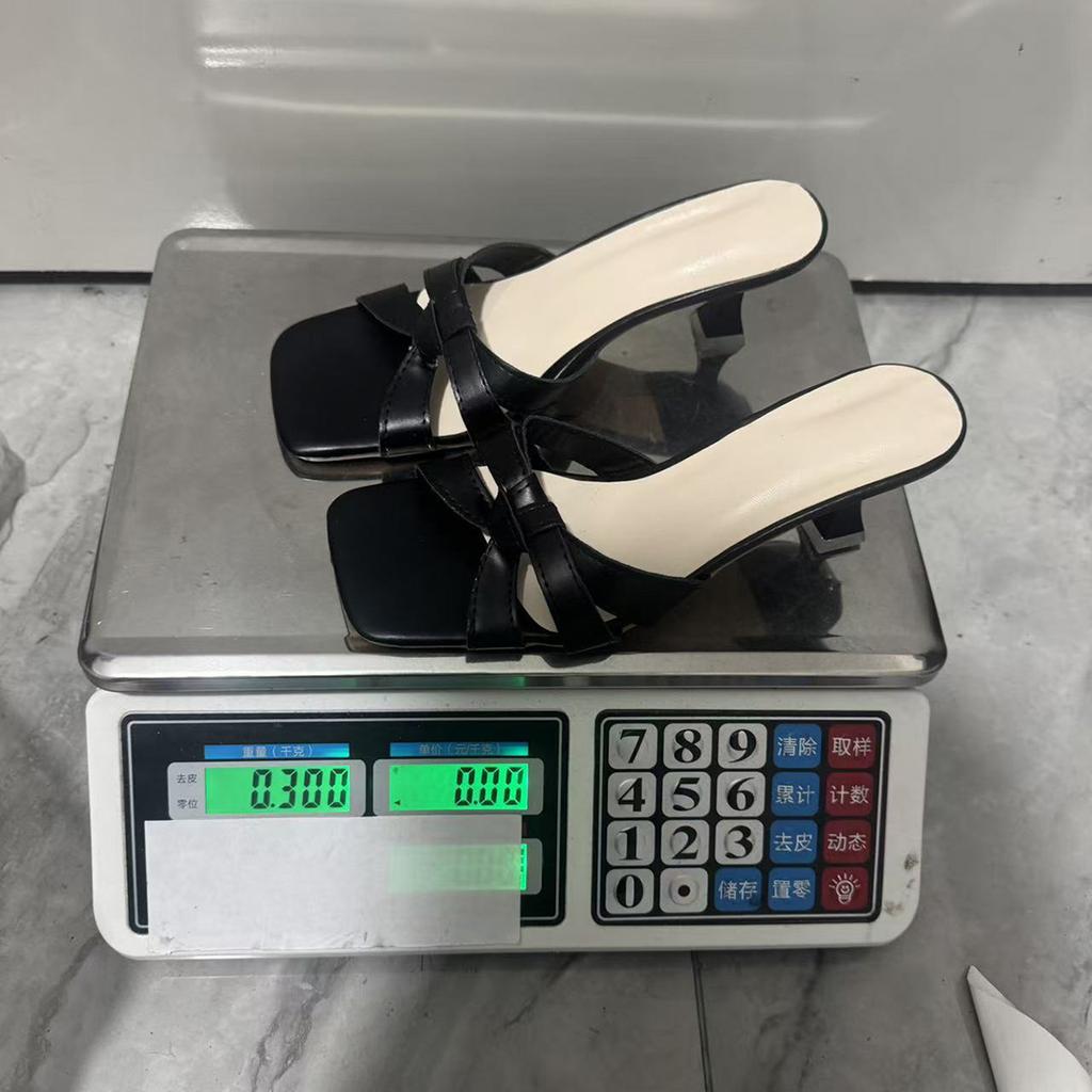 Y2k Sandals For Womens Heel Sandals Stiletto Low Heels Slip Slides Sandal Square Open Toe Dress Shoes For Women Party Work