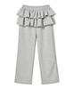 AWESOME STUDIO Frill Tiered Skirt Embellished Sweatpants Black