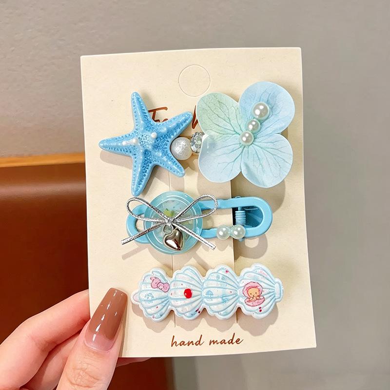 Pink 50-Piece Cute Hair Clip Set: Sweet Girly Japanese Cartoon Bangs Accessories