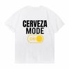 Fashion Casual Tshirt CERVEZA MODE ON Print Men Tshirts Trendy Tee Top Clothes for Summer Drinking Beer T Shirt Fashion Tops
