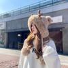 Skull Cap Antlers Hat Beanie Hat Winter Plush Hat Cute Knit Beanie  Warm