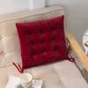 Seat Cushion Crystal Velvet Fabric Thickened High-Elastic Sponge Long Sitting Comfort Cushion Anti-Slip Design Solid Color Chair Cushion