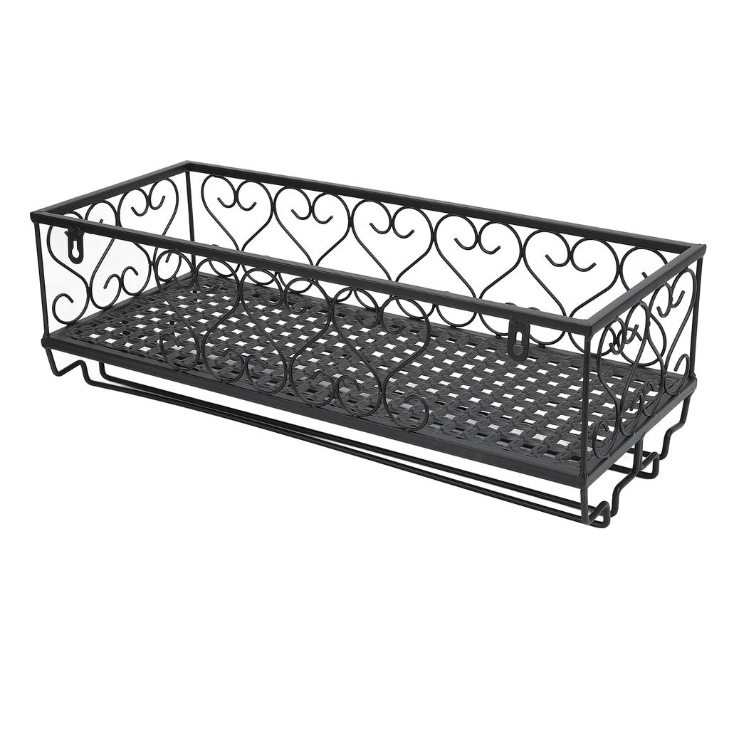 Şarap Şişesi Cam Yüzer Raflar Karbon Çelik Yer Tasarrufu Sağlayan Vintage Duvara Monte Şarap Şişesi Cam Tutucu Raf