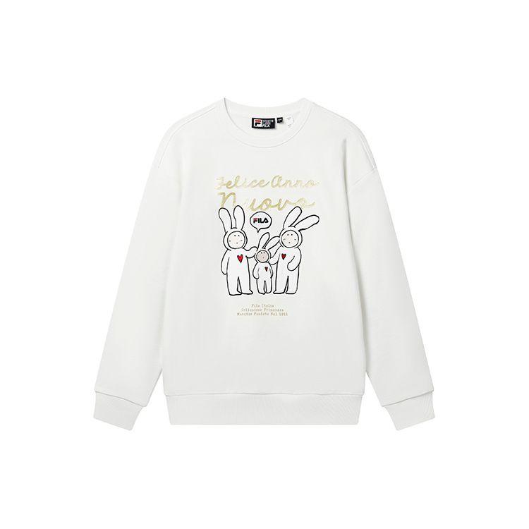 

FILA CNY Collaboration Series Round Neck Solid Color Pullover Long Sleeve Sweatshirt Unisex sweatshirt Cloud-Mushroom-White F11U319202F-WT XXL