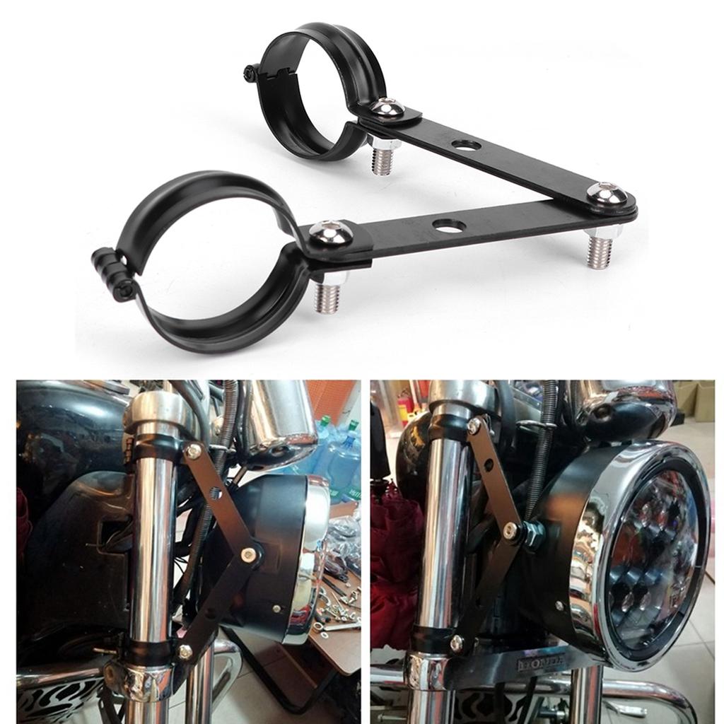 Black Motorcycle Headlight Bracket Fork Mounting Clamp Universal Accessory Fit for Yamaha34‑41mm
