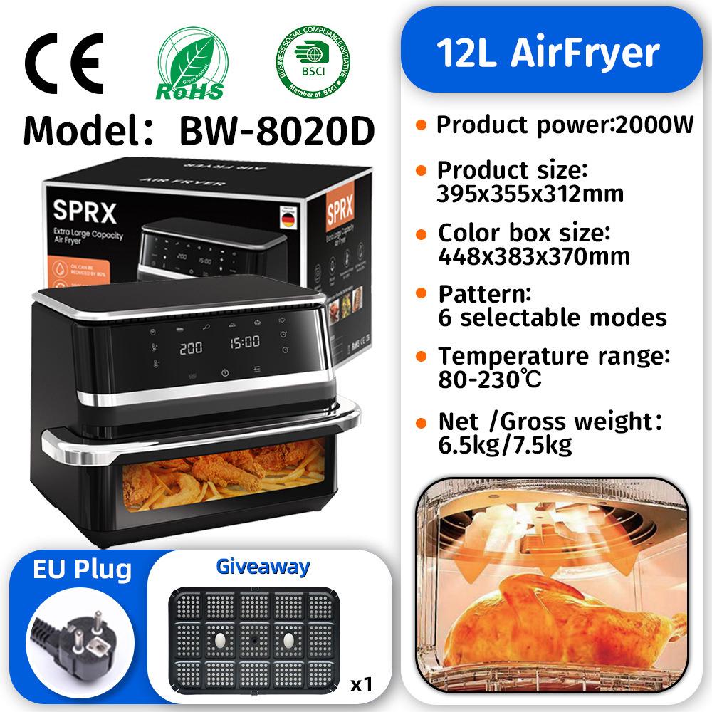 2025 All-in-One Multi-Function Air Fryer Oven - Large Capacity, Visible Design for Home Use
