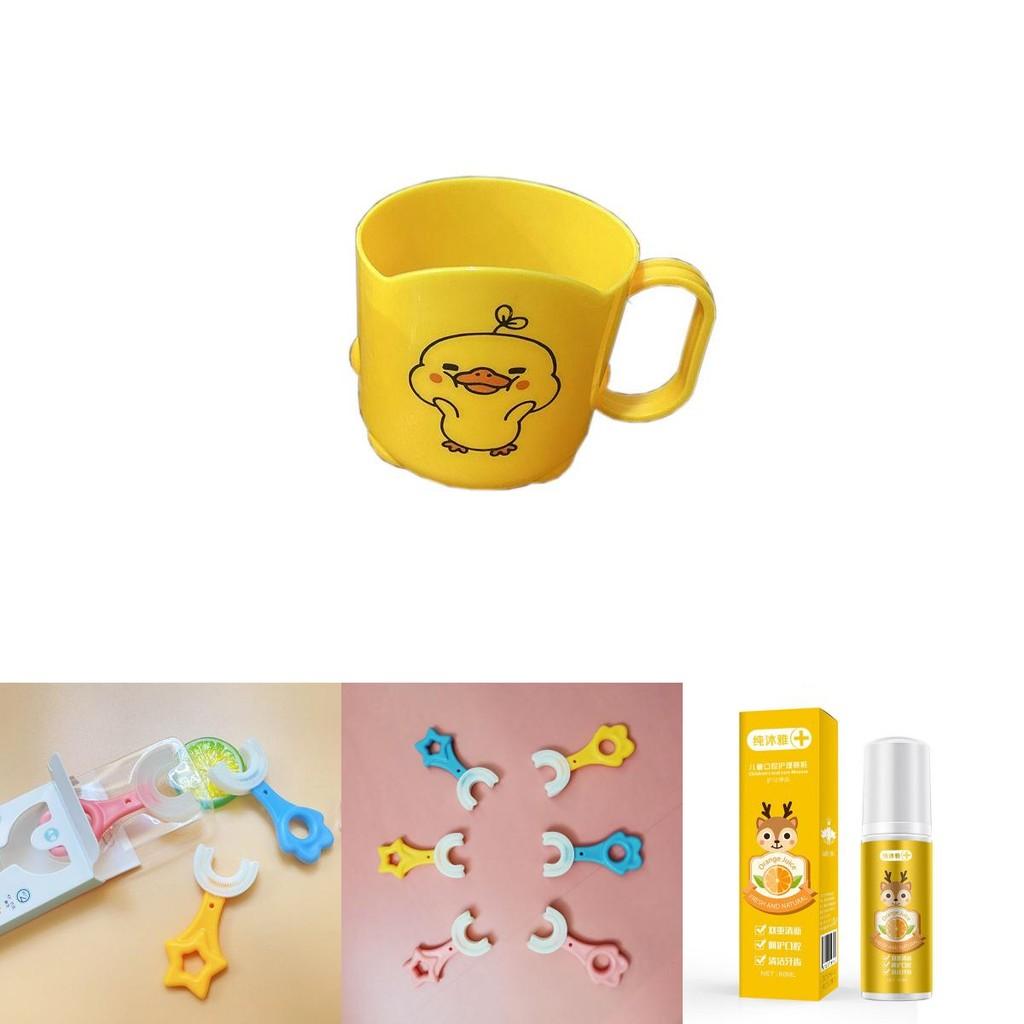 U-shaped Kids Toothbrush With Flexible Silicone For Easy Brushing**