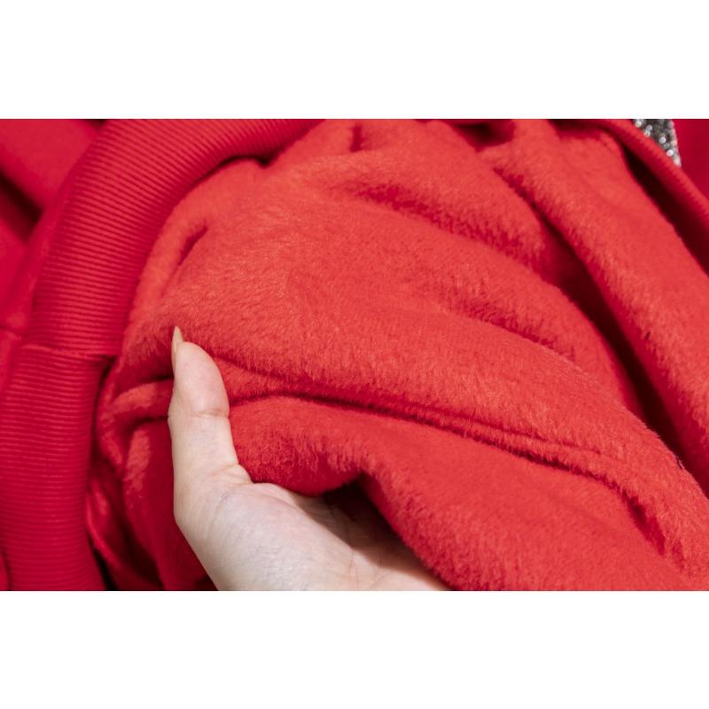 Sudadera con capucha y estampado de pentagrama de diamante de talla grande para mujer de otoño e invierno, chaqueta holgada, acolchada y gruesa de manga larga