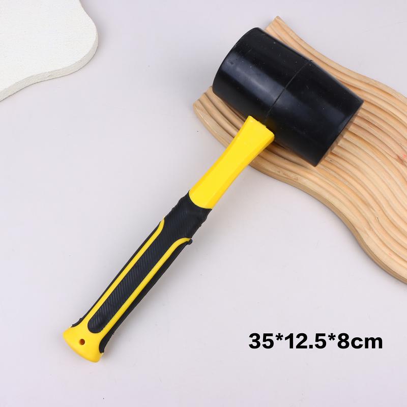 Black American Fiber Handle Rubber Hammer Elastic Hammer Ceramic Tile Floor Leather Hammer Installation Hammer
