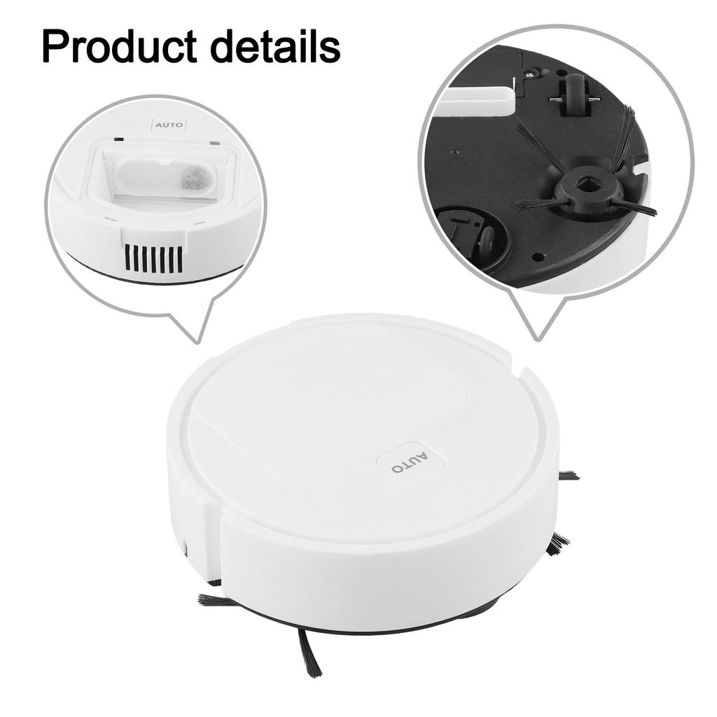 Automatic Scheduling 3 In 1 Vacuum Cleaner Home Cleaning Black Cleaning Brush User-friendly Operation Hard Floor Cleaning