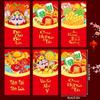 6pcs/set Chienses New Year Red Envelope Money Gift Bag Spring Festival Red Pocket Hongbao Lucky Money Bag Nouvel An Chinois 2026