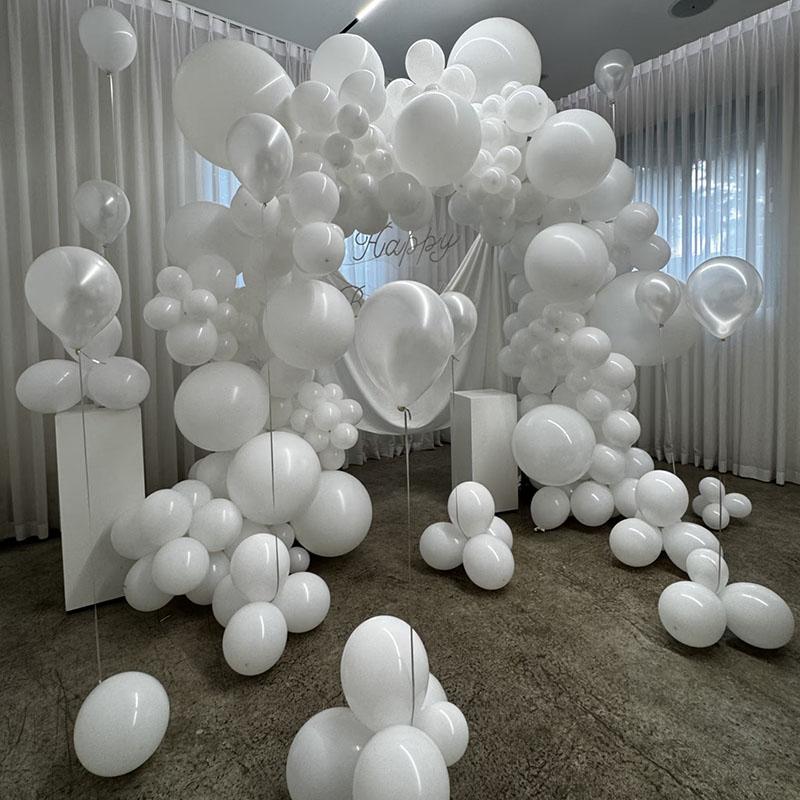 5-36inch White Balloon Party Design Birthday Wedding Party Coming Age Ceremony Background Home Indoor Outdoor Scene Decoration