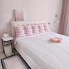 Thickened By 15cm Cute Korean Style Headboard Large Backrest Colorful Checkered Bed Cushion Soft and Skin Friendly Soft Bag Bedroom Tatami Pillow