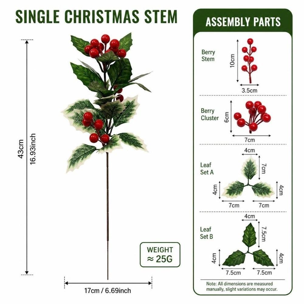 Fake Flowers Christmas Ornament Artificial Floral Decor Festive Bunches Christmas Decorations Home