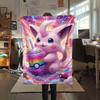 1Pc Pokemon drinks Print Flannel Blanket, High quality Comfortable for All Seasons, Home Decor, Warmth and Comfort, Perfect for Christmas Gifts