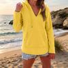 Women's Fashion Loose Fit Color Pullover Hoodie Casual Sweatshirt