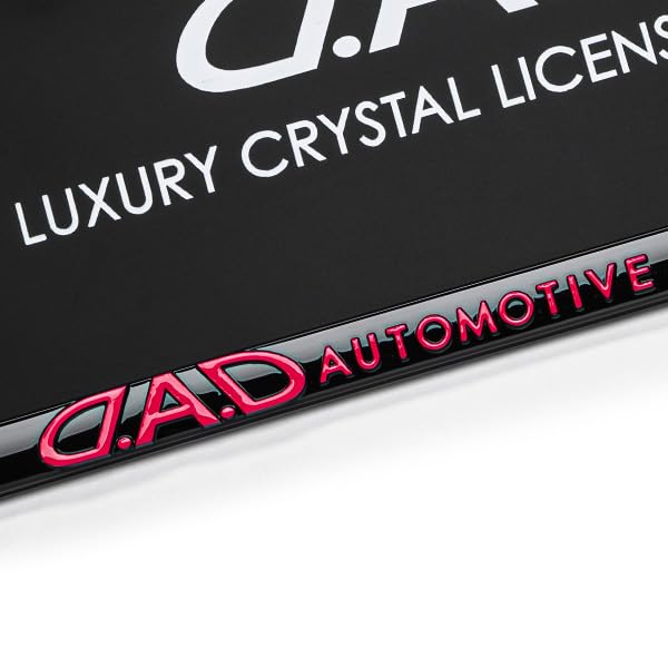 D.A.D Crystal License Frame II Rear Model [Black/Pink] Crystal SB195-01-01 DAD GARSON